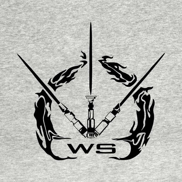 WarSabers Logo B/W by WarSabers